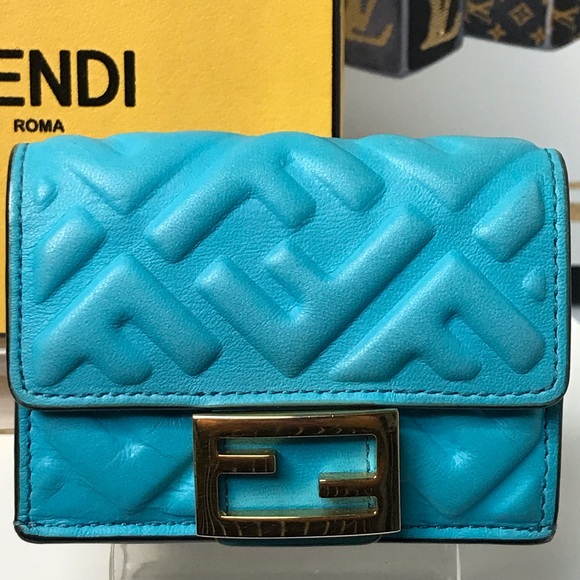FENDI Baguette Micro Trifold Wallet 😍💙 - Picture 3 of 17
